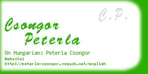 csongor peterla business card